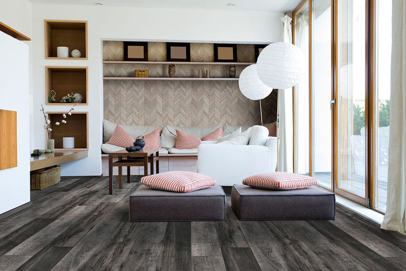 MSI Everlife Andover Dakworth Vinyl Flooring in living room