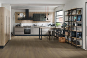 MSI Ashton 2.0 LVP Flooring Beckley Bruno Dark Brown installed in kitchen