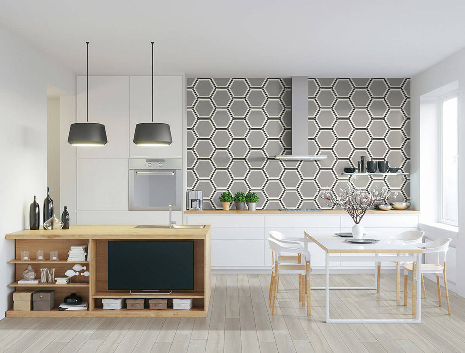 MSI Everlife Andover Whitby White Vinyl Flooring in kitchen